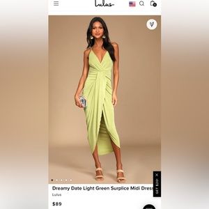 Lulus green dress size L WITH TAGS
